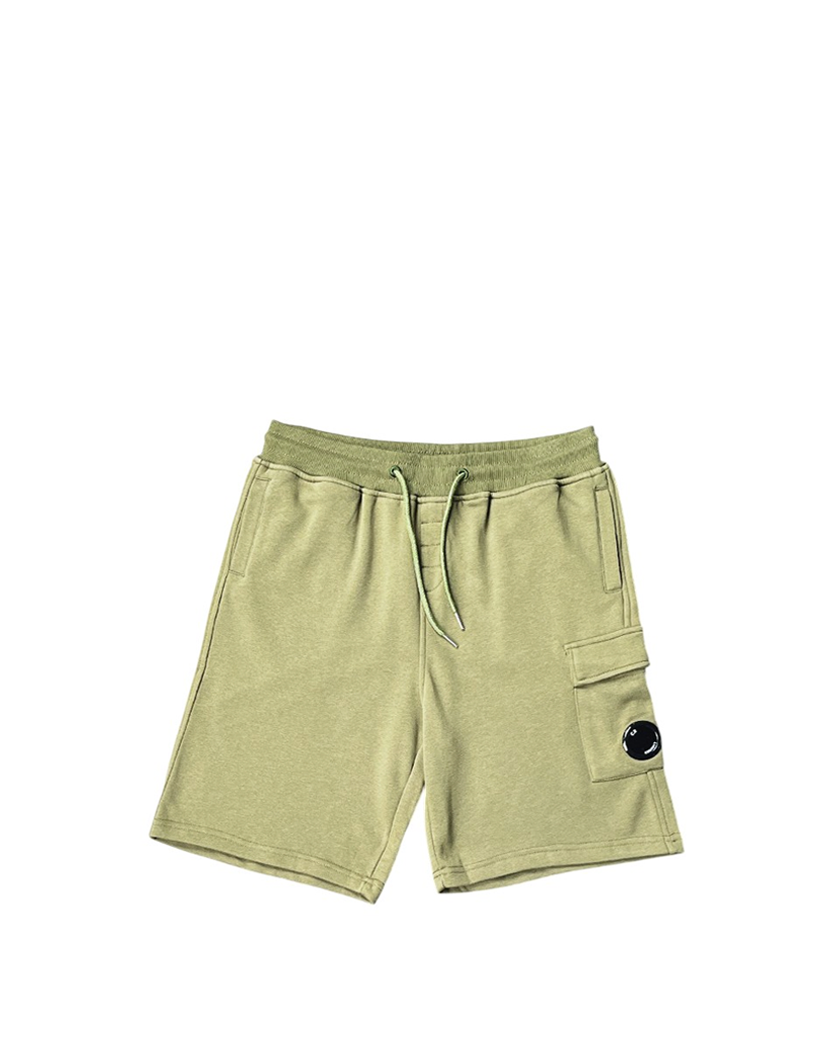 C.P. COMPANY Light Fleece Shorts Olive