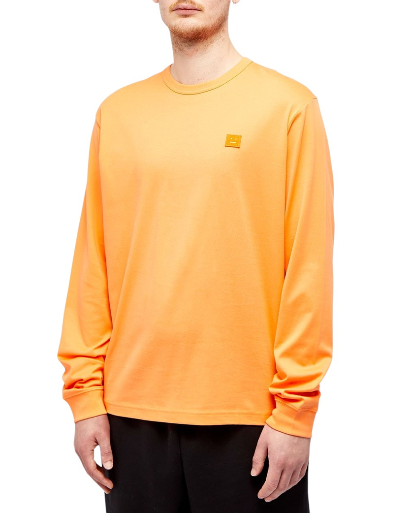 Acne Studios Erwin Long Sleeve Stamp Tee Orange