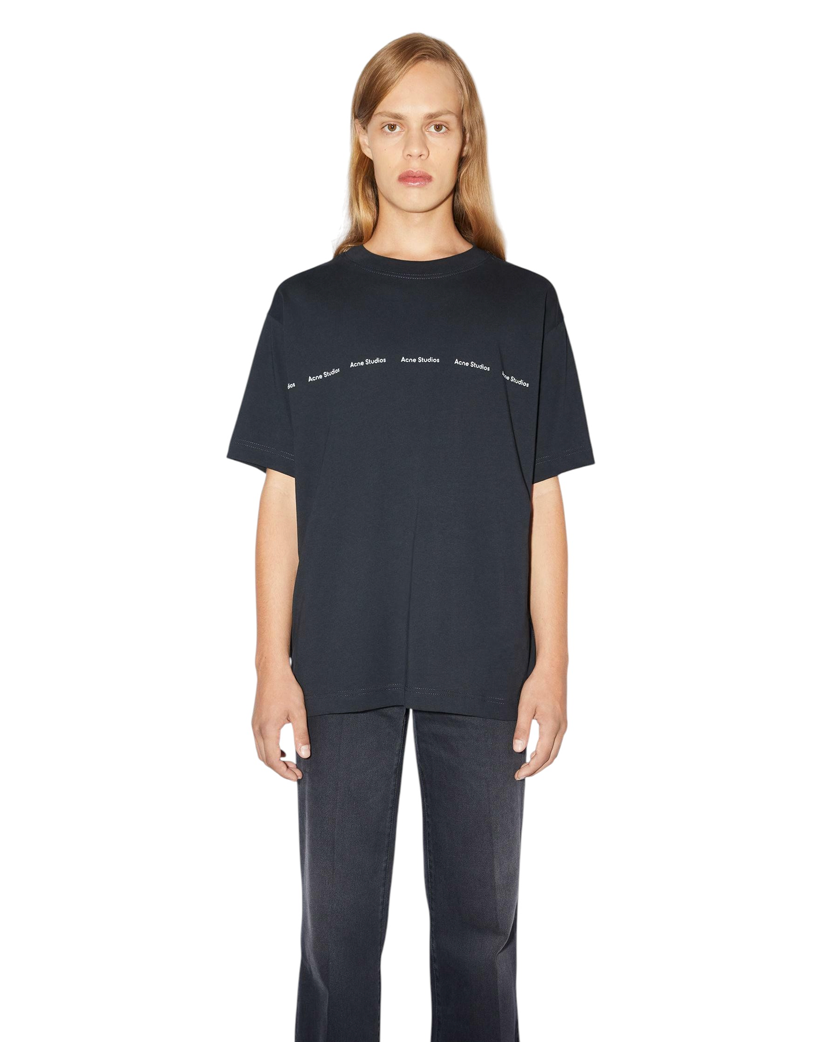 Acne Studios Logo Print T-Shirt Optic Black