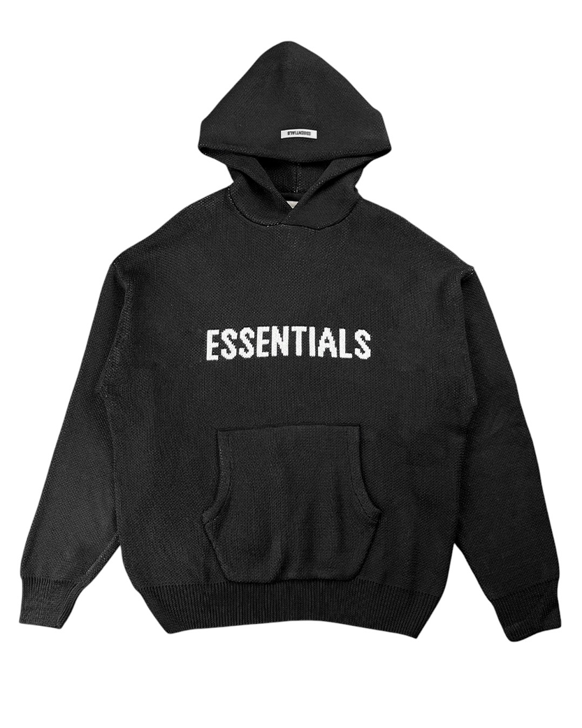 Fear Of God Essentials Knit Hoodie Black