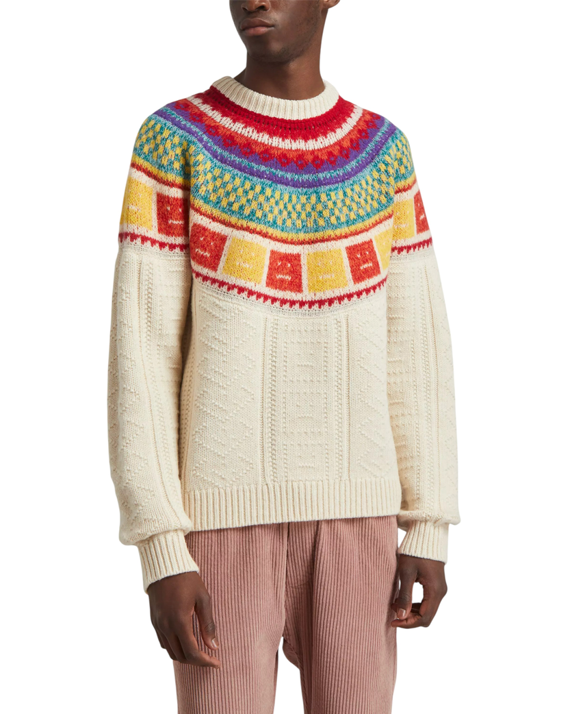Acne Studios Rainbow Crew Neck Wool Sweater
