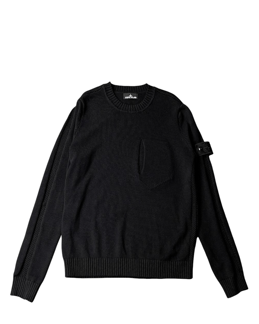 504A2 Crewneck Sweater Shadow Project Black SI0126-BK