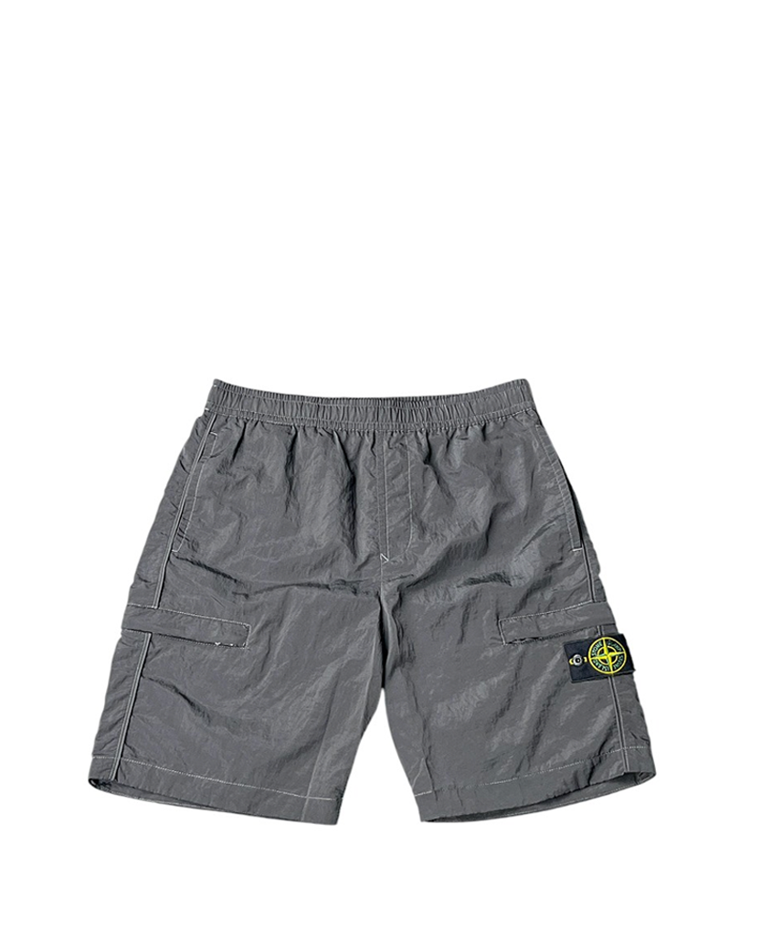 L1721 Nylon Metal Econyl Bermuda Shorts Black SI0153-BK