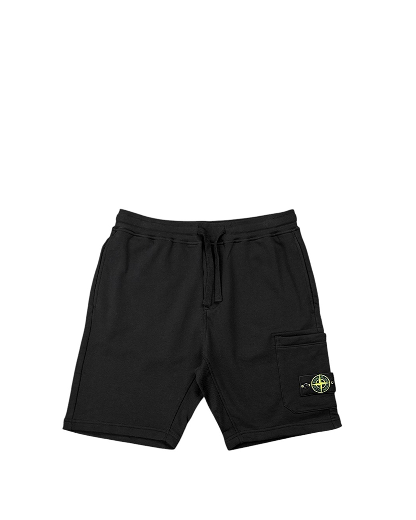 64651 Garment-Dyed Cotton Shorts Black SI0167-BK