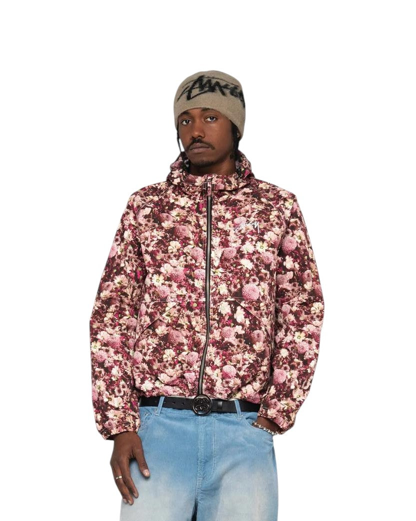 STUSSY Beach Shell Jacket Floral Maroon
