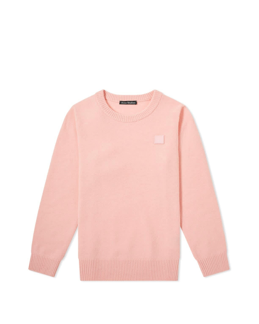 Acne Studios Mini Kalon Face Crew Knit Blush Pink