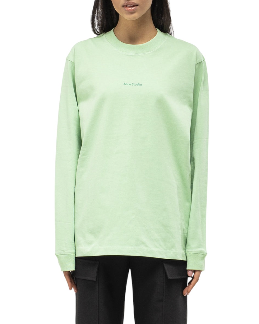 Acne Studios Simple Logo Long Sleeve Grass Green