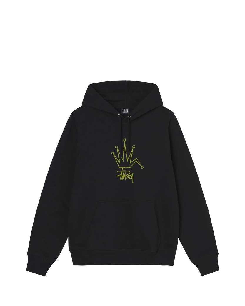 STUSSY Broken Crown Hoodie Black