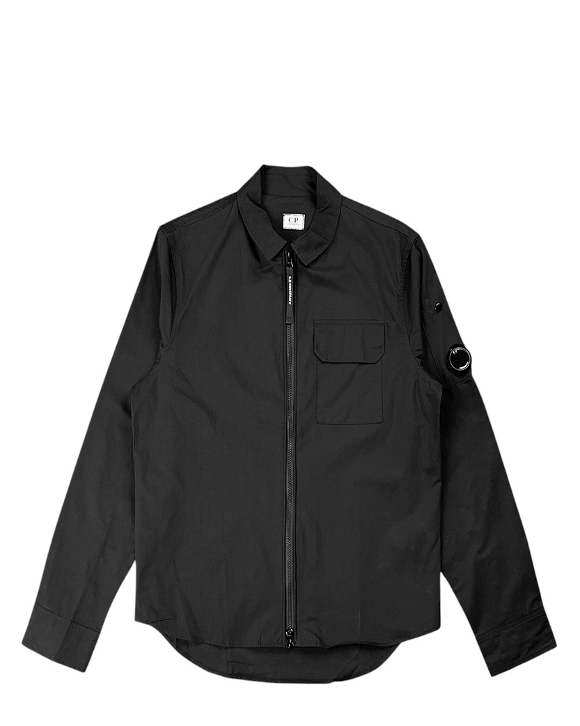 C.P. Company Logo-Appliqued Cotton-Gabardine Jacket Black