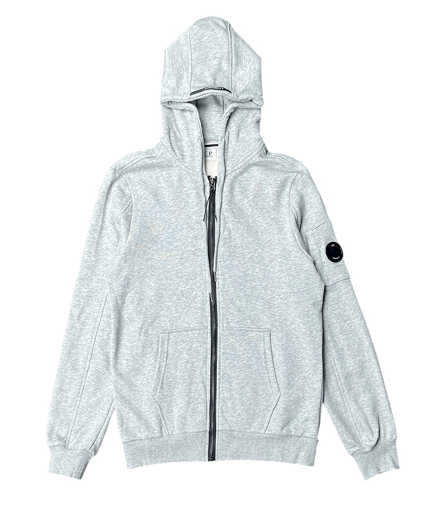 C.P. Company Fleece Zipper Hoodie Grey