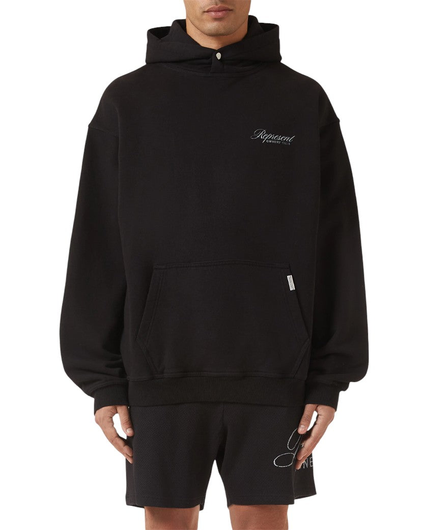 REPRESENT OWNERS CLUB SCRIPT HOODIE BLACK