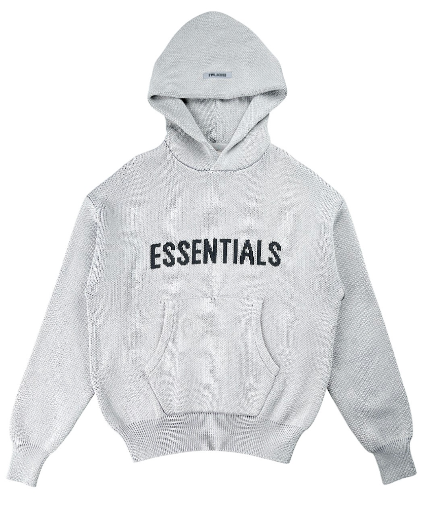 Fear Of God Essentials Knit Hoodie Dark Grey