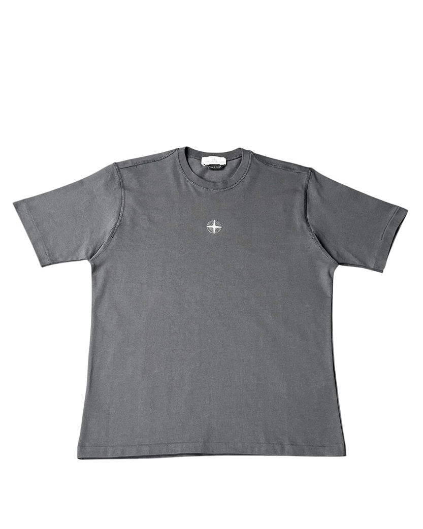 61350 Heavy Center Logo T-Shirt Dark Gray SI0129-DGY