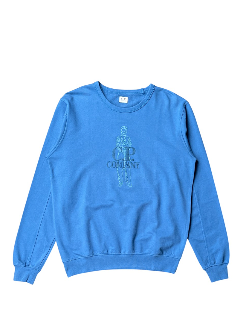 C.P. Company Embroidery Sweatshirt Blue