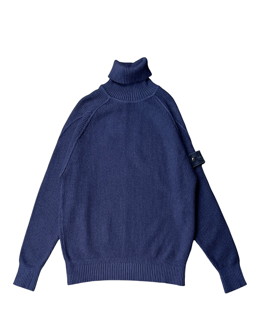 Ghost Piece Wool Roll-Neck Jumper Blue SI0157-BL