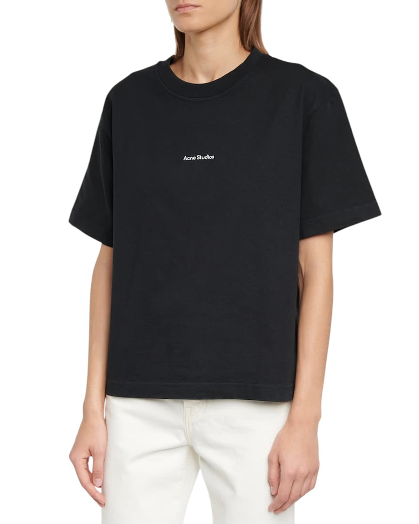 Acne Studios Logo cotton jersey T-shirt Black