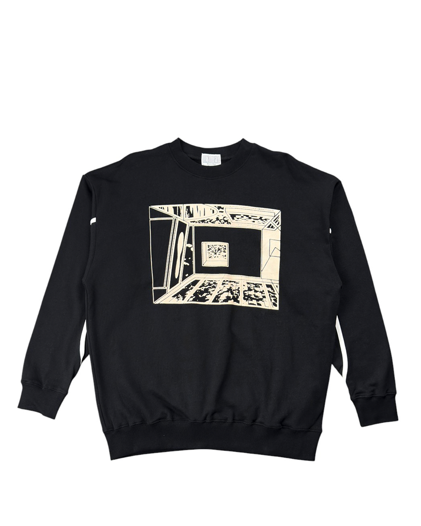 CAV EMPT Unbalance Progress Crewneck Sweatshirt Black CAV140