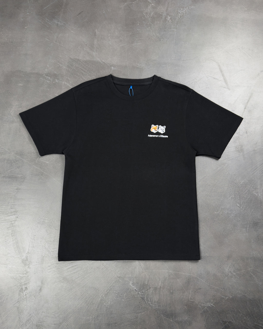 Ader Error x Maison Kitsune Double Fox Head Patch T-Shirt Black