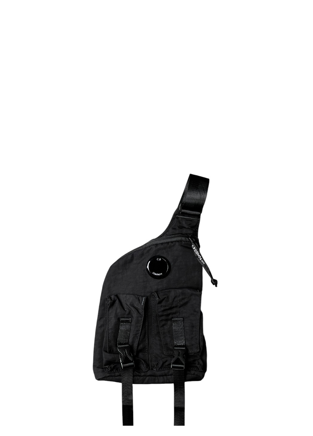 C.P. Company Black Nylon Crossbody Backpack Black