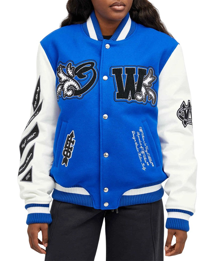 Off-White Royal Varsity Jacket Blue
