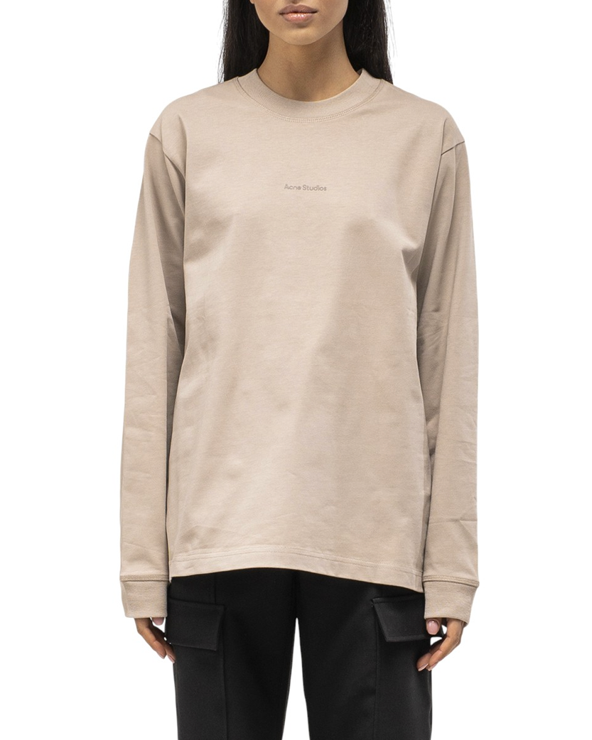 Acne Studios Simple Logo Long Sleeve Beige