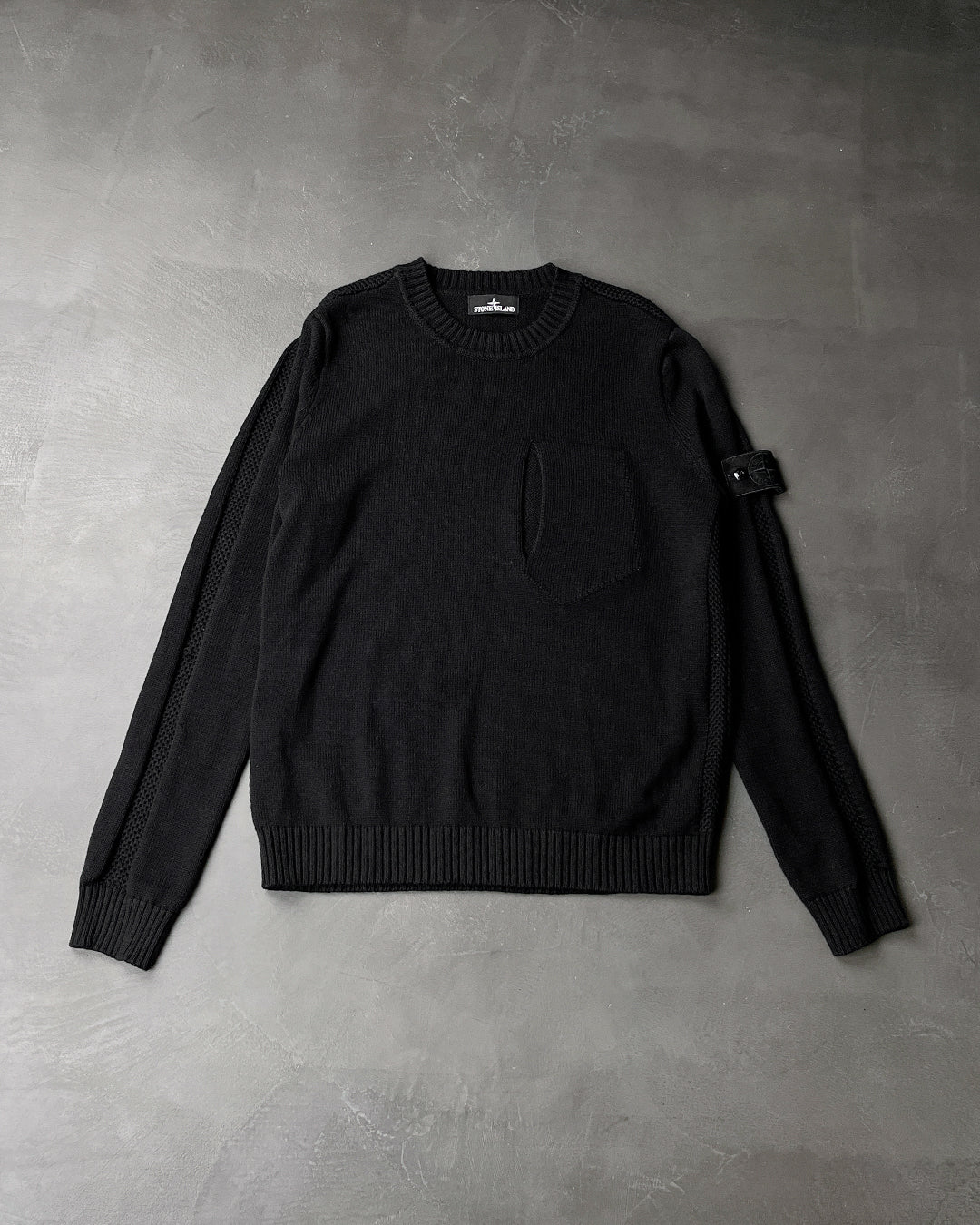 504A2 Crewneck Sweater Shadow Project Black SI0126-BK