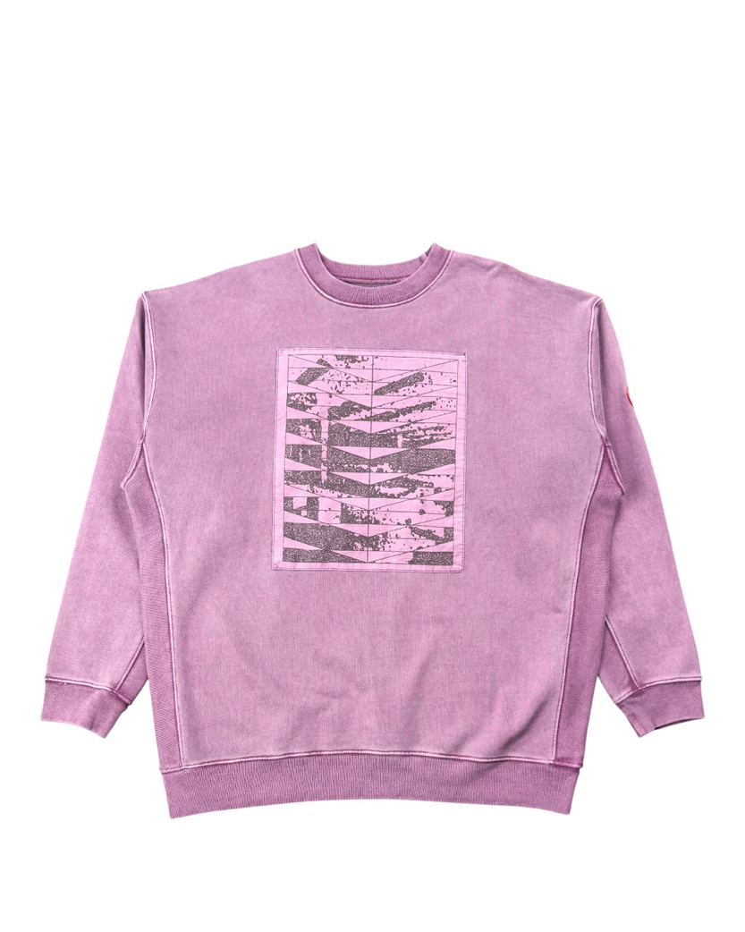 CAV EMPT 20SS Overdye Conform Crew Neck Purple Sweatshirt CAV104