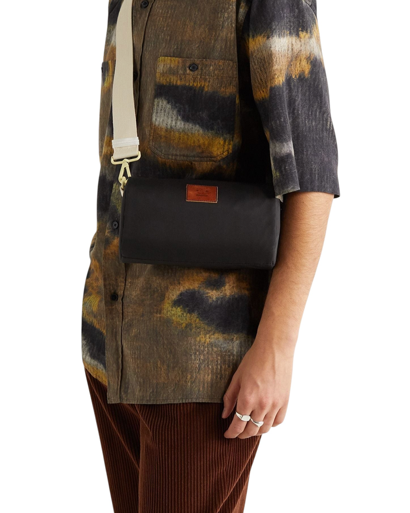 Acne Studios Logo-Appliqued Shell Messenger Bag Black