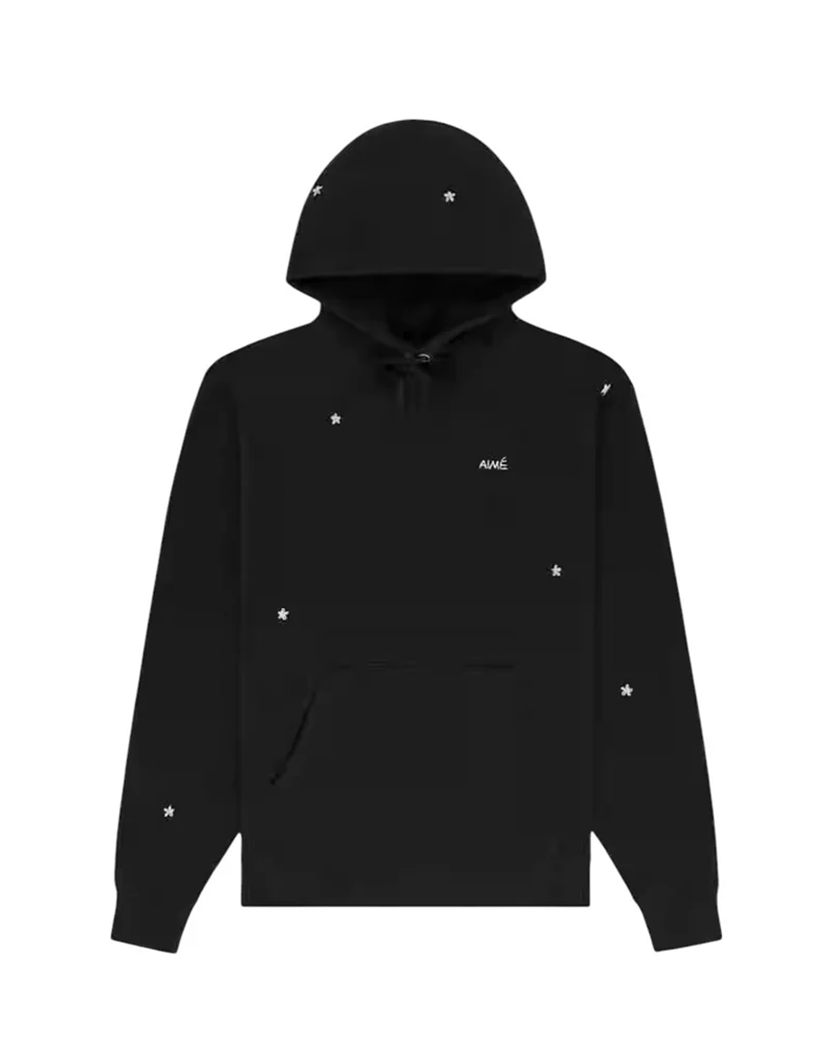 Aime Leon Dore Floral Embroidered Hoodie Black