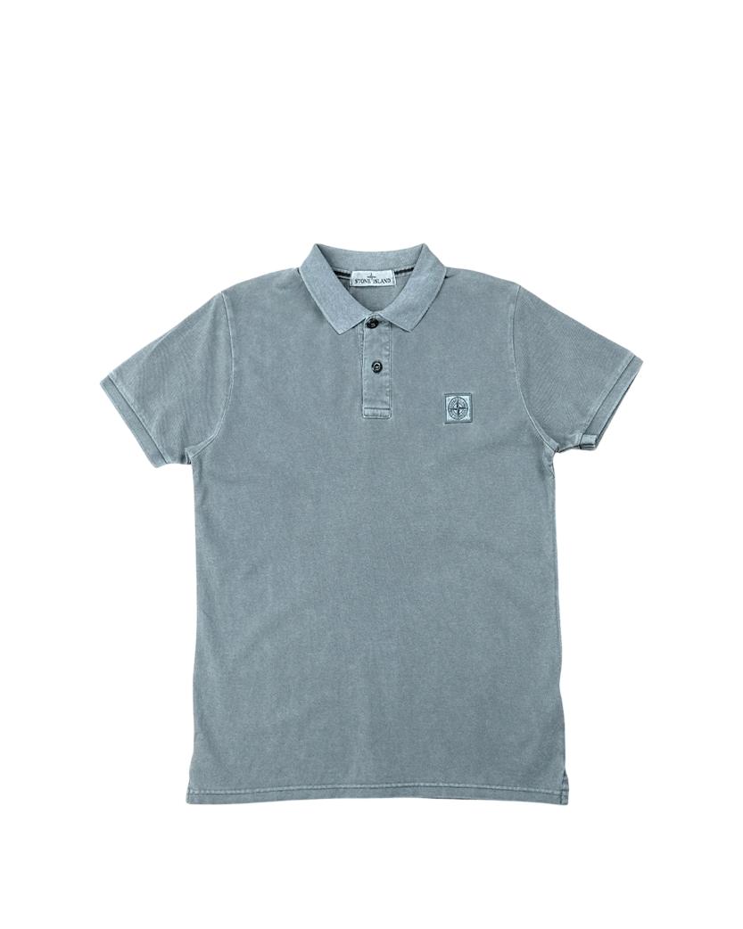 22S67 Pigment Dyed Polo Shirt Grey SI0161-GY