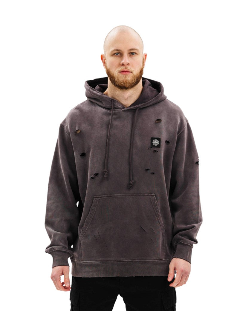 Stone Island Vintage Hole Hoodie Grey SI0213-GY