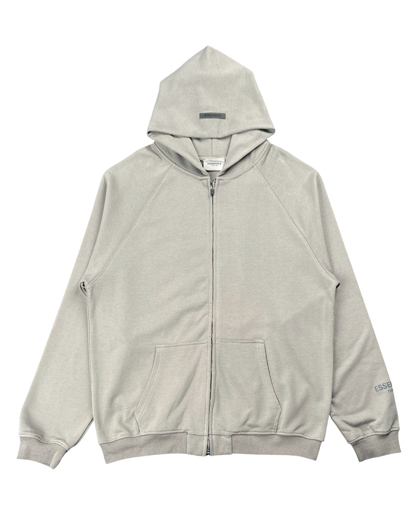 Fear Of God Essentials Raglan Full Zip Hoody Cement