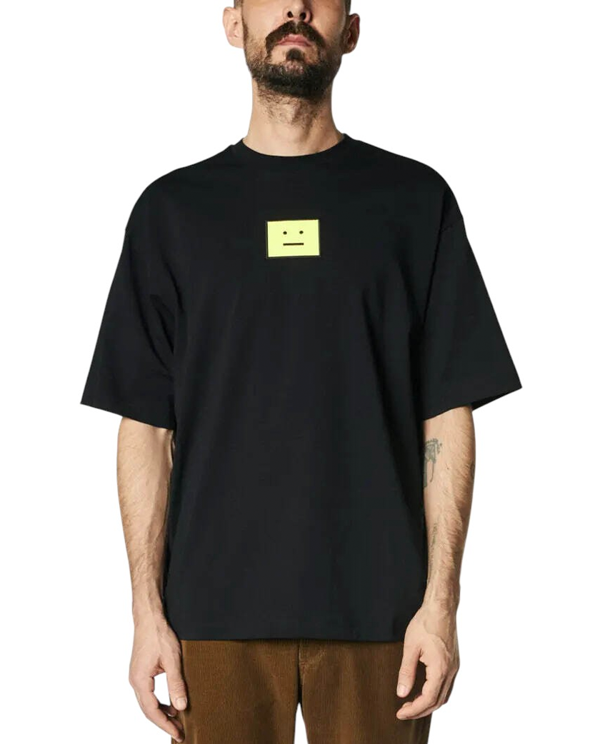 Acne Studios Face Stretch-Cotton T-Shirt Black