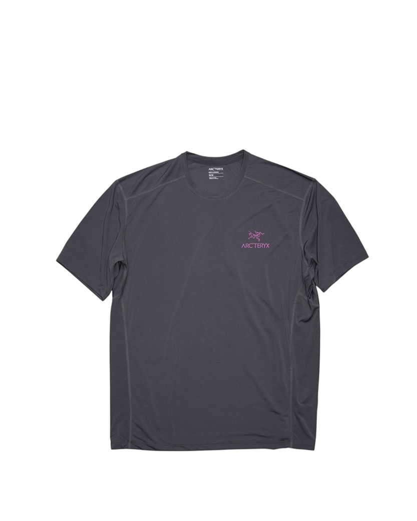 Arc'teryx Motus Arcword Crew SS T-Shirt Purple Logo Black