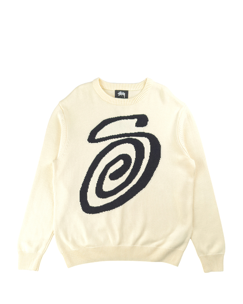 STUSSY Curly S Sweater White