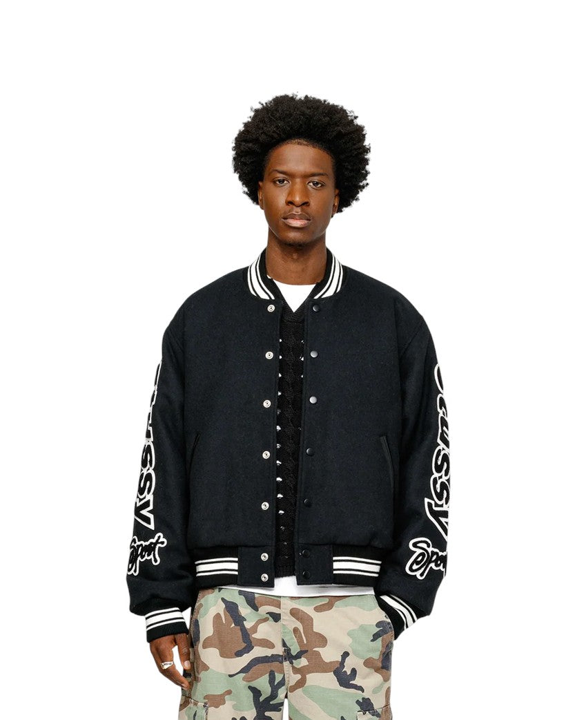 STUSSY Varsity Jacket Competition Black