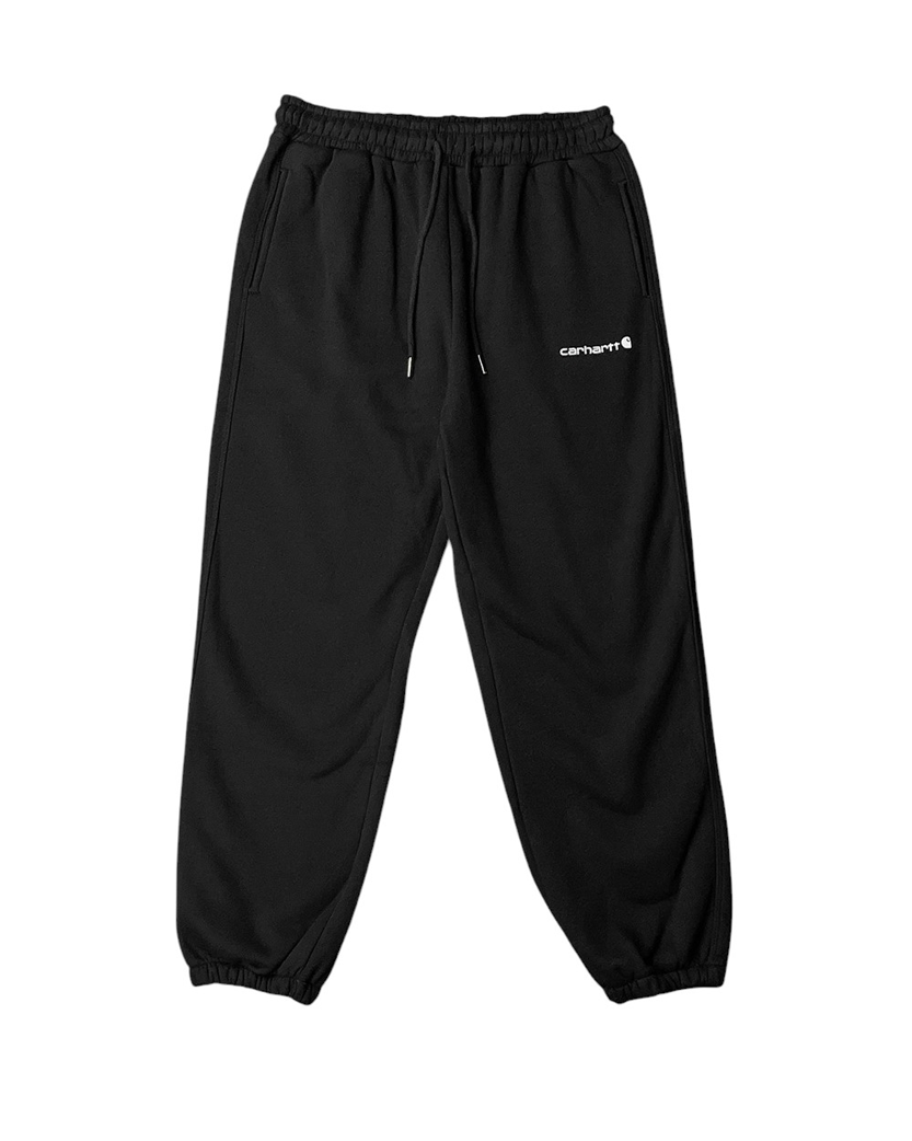Carhartt WIP Fleece Sweatpants With Small Logo Black