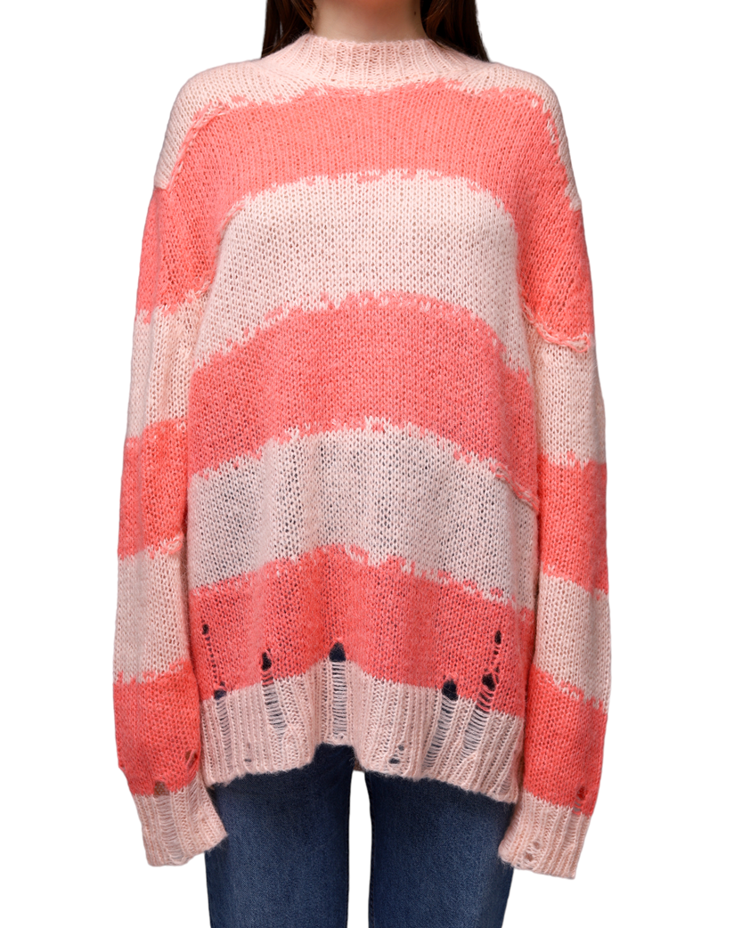 Acne Studios Kantonia Striped Sweater Pink