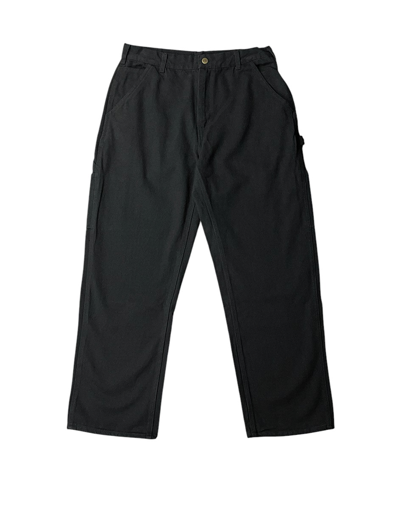 Carhartt WIP B11 Washed Duck Work Dungaree Black - UNIFORM