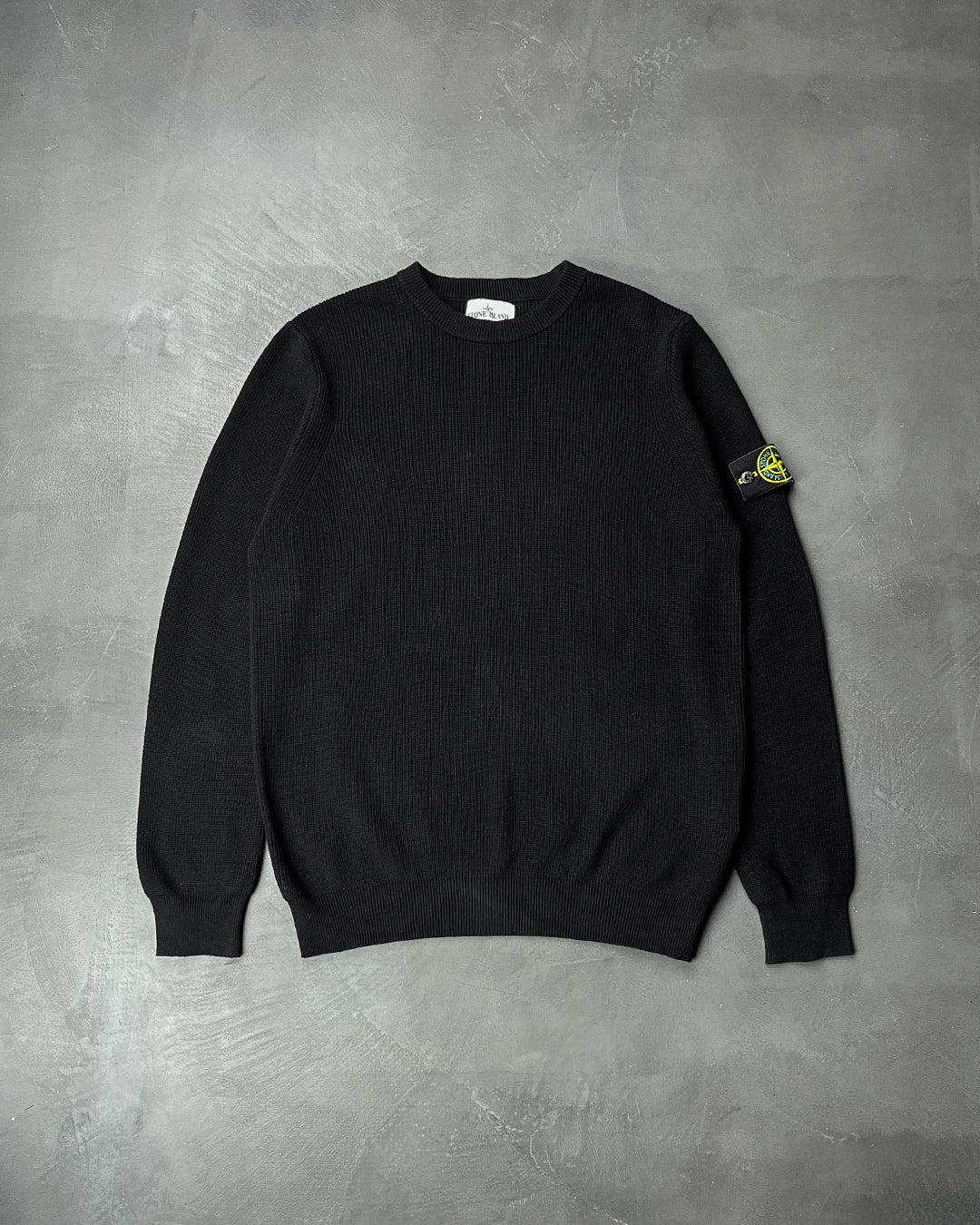 550D8 Ribbed Soft Cotton Sweater Black SI0128-BK