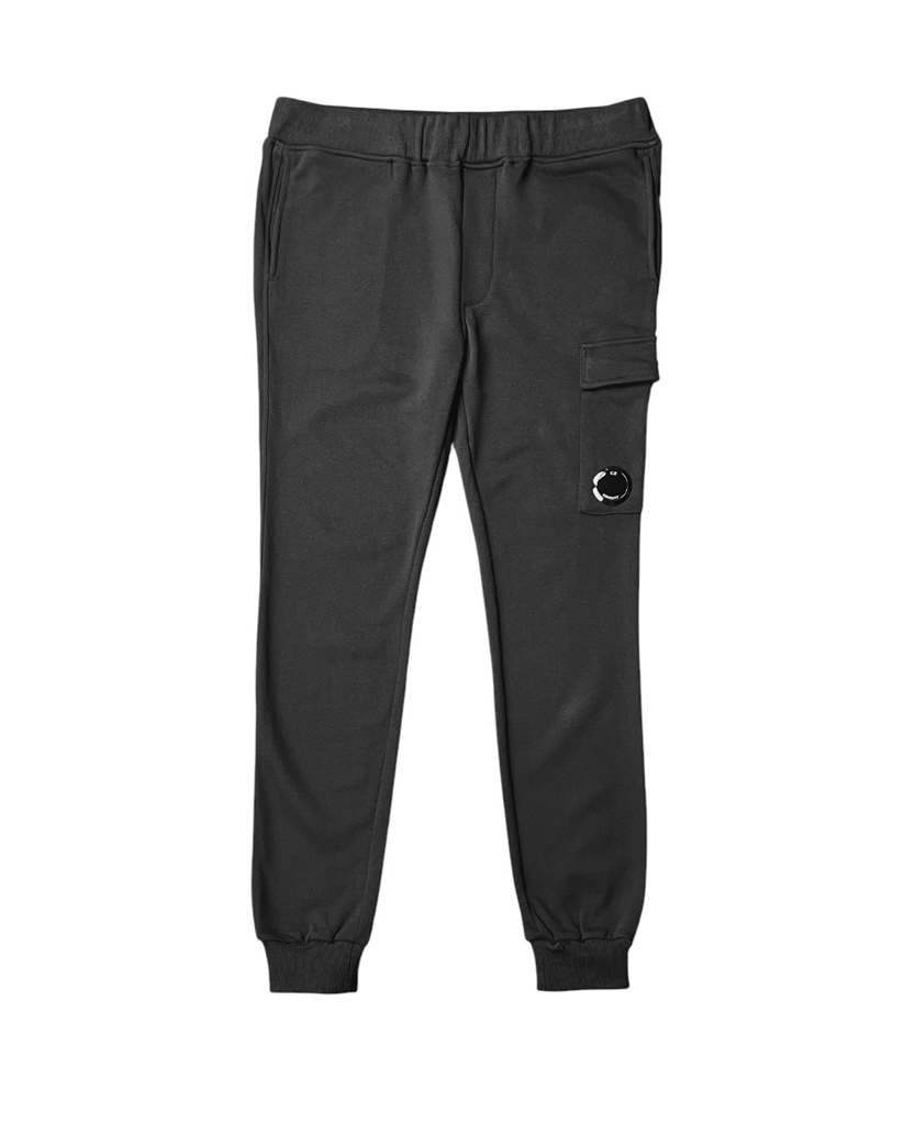 C.P. Company Diagonal Raised Fleece Lens Sweat Pants Black