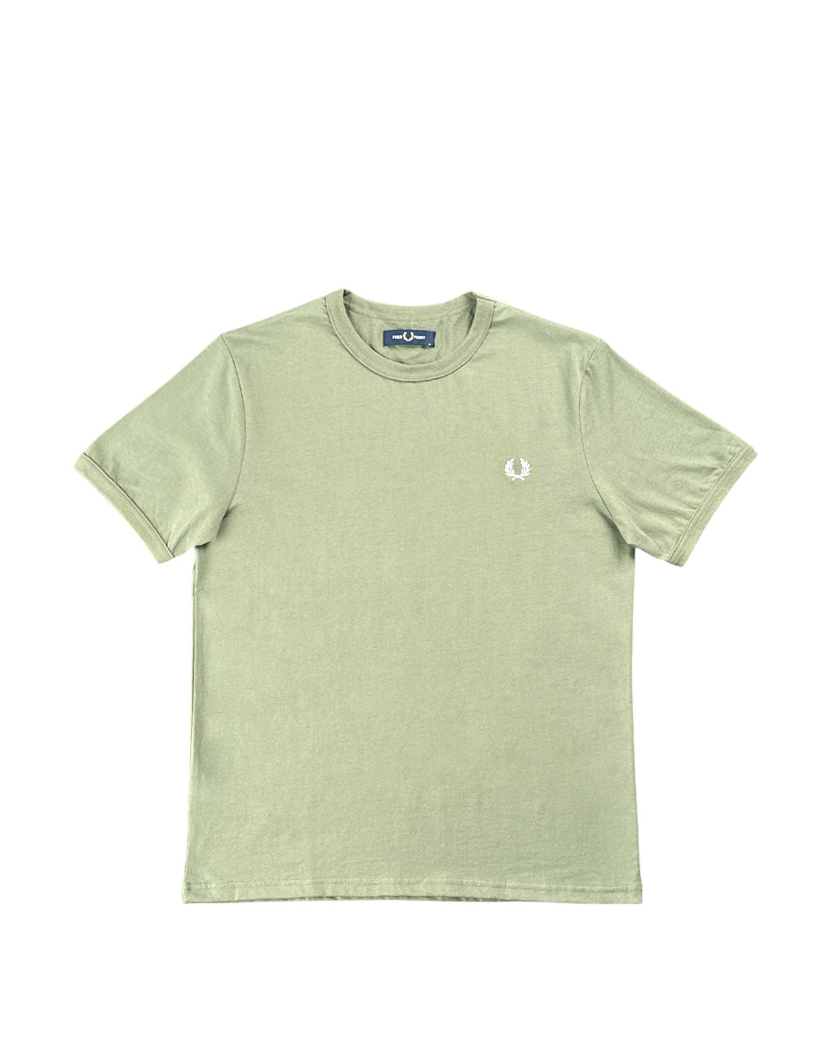 FRED PERRY Ringer T-Shirt Dusty Olive
