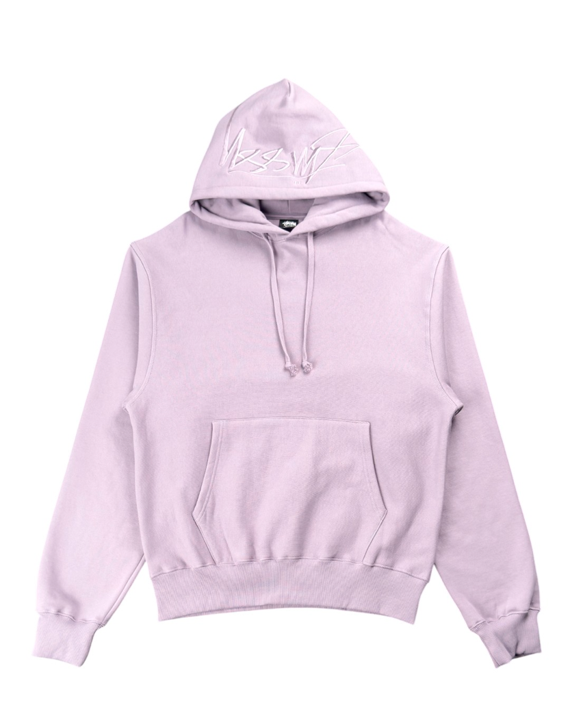 STUSSY Back Hood App Hoodie Purple