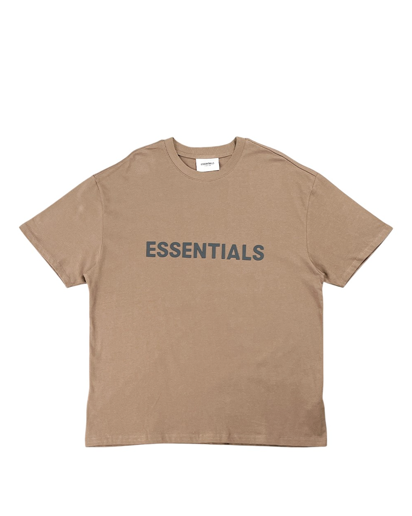 Fear Of God Essentials Front Logo T-Shirt Brown