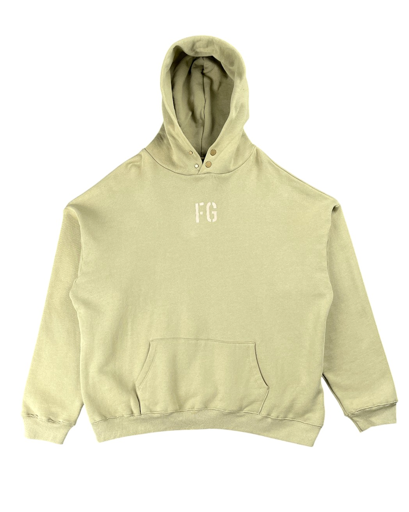 Fear Of God "FG" Vintage Hoodie Concrete Olive