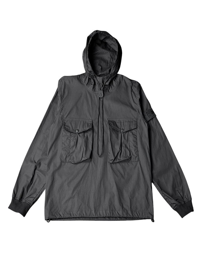 639F2 Ghost Piece Anorak Cotton Nylon Tela Black SI0138-BK
