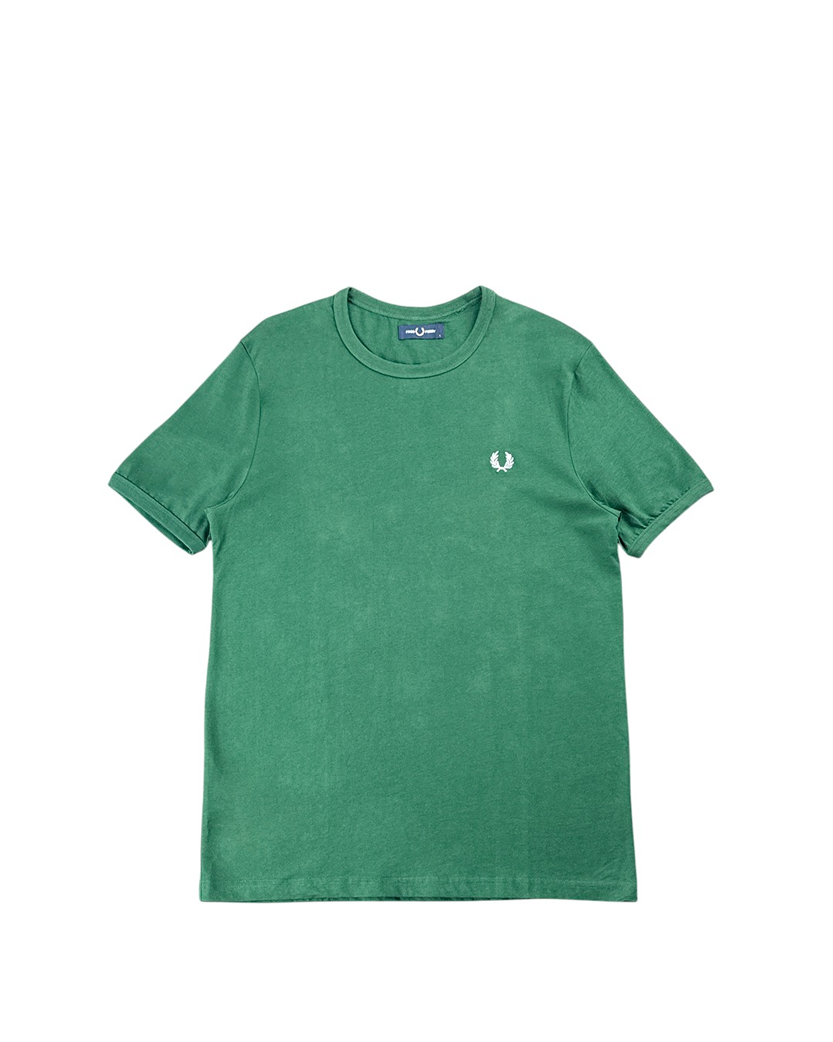 FRED PERRY Ringer T-Shirt Green