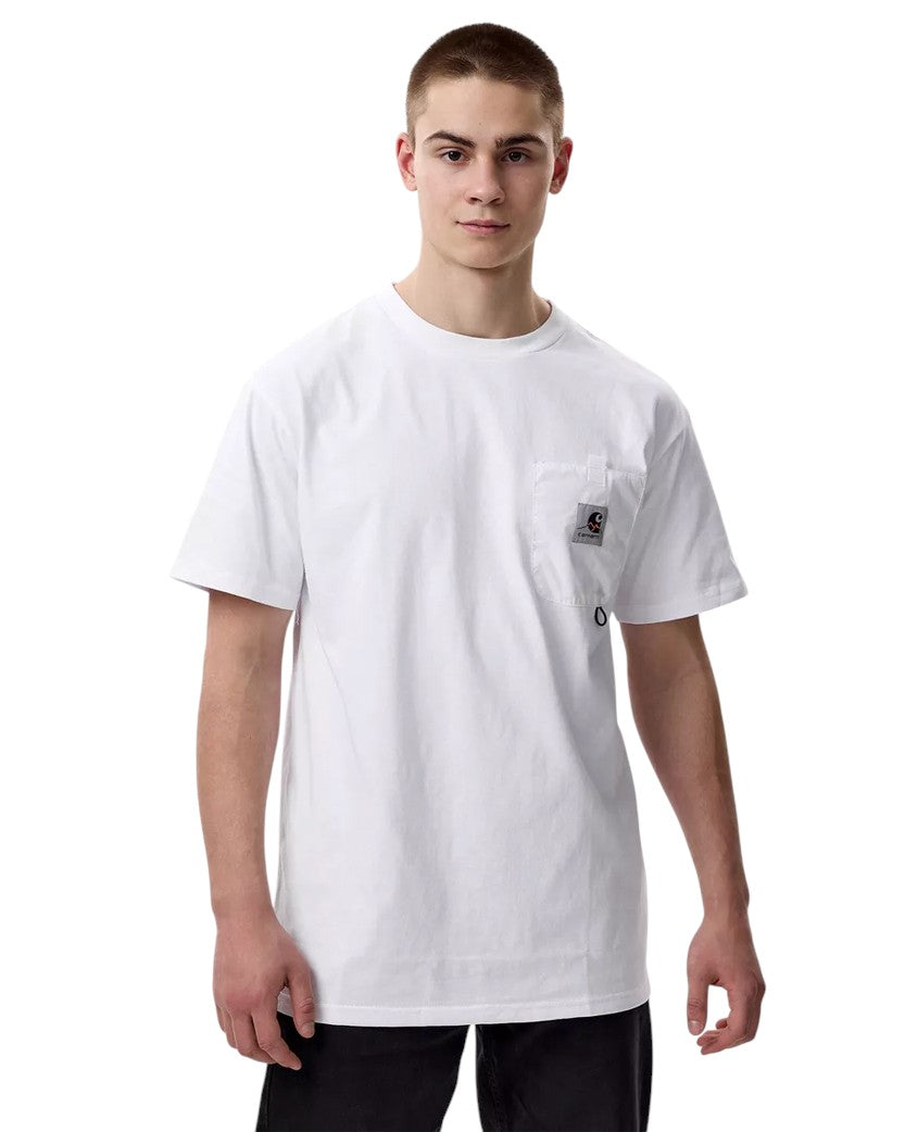 Carhartt WIP Pocket Logo Mountains T-Shirt White
