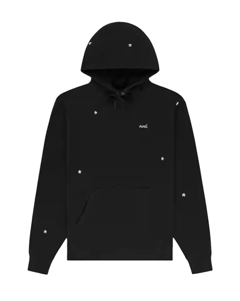 Aime Leon Dore Floral Embroidered Hoodie Black