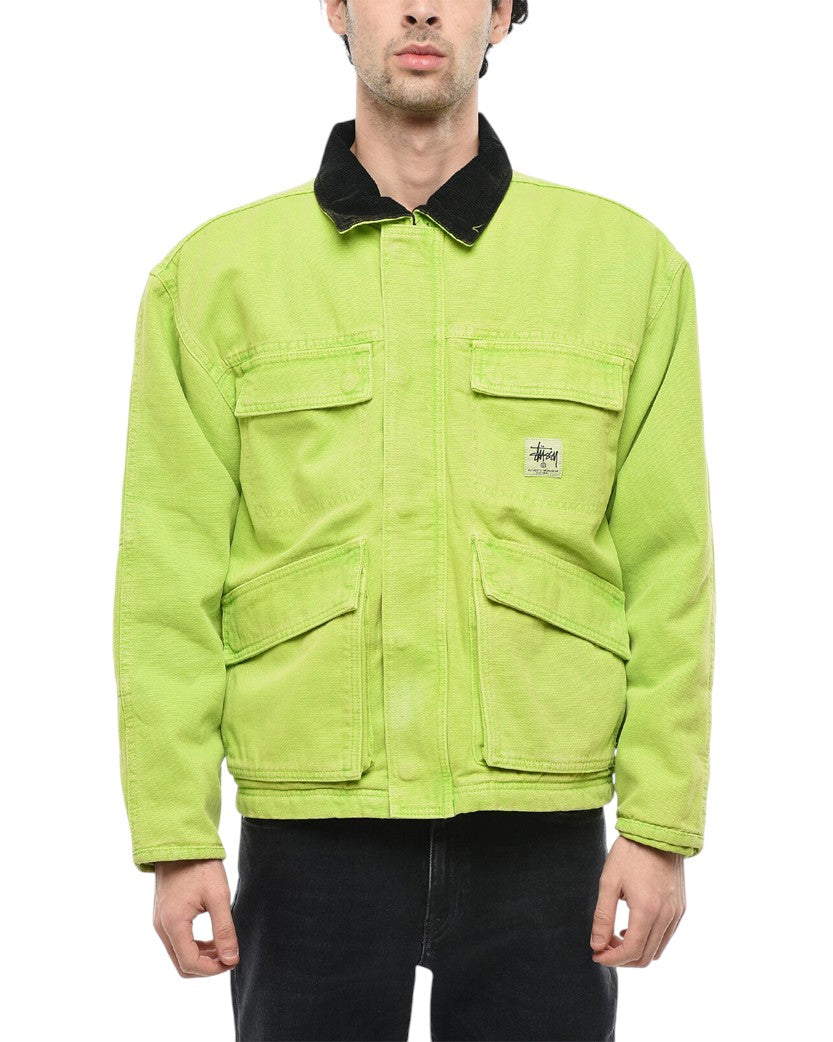 STUSSY Washed Canvas Shop Jacket Lime